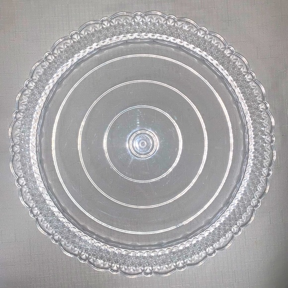 Clear Plastic Plate Kitchen Servware Entertaining Tray Cookie Serving Platter - Picture 3 of 8